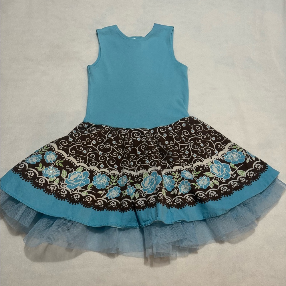 Baby Blue Sleeveless A line dress with lining